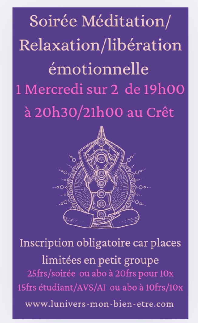 Soirée méditation/libération énergétique & émotionnelle